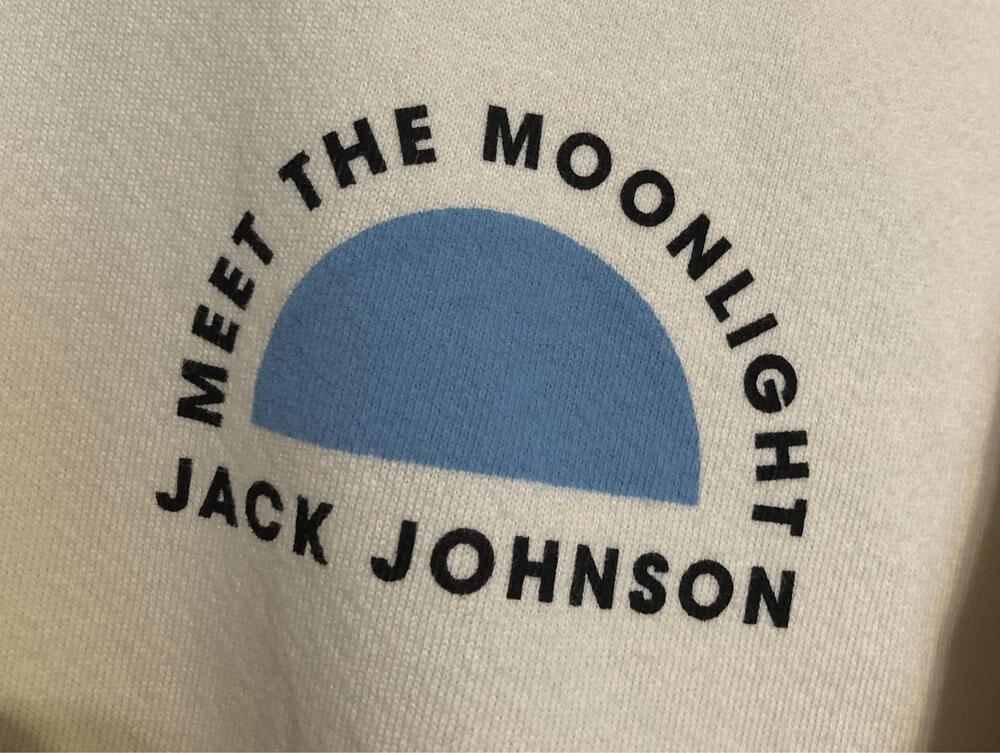 Jack Johnson Sweatshirt Mens Medium White Meet The Moonlight Organic Fleece - Picture 5 of 9